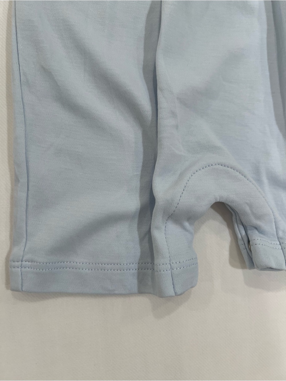 Kissy Kissy 100% Pima Cotton Pale Blue Baby Romper with Sailor Anchor Detail - Picture 2 of 4